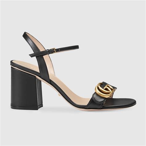 mens black gucci sandals|gucci black high heel sandals.